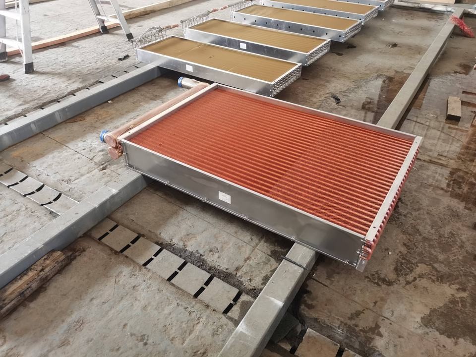 Copper Tube Fin Cooler Anticorrosion Radiator Electronic Devices Food Industry Marine Effective Heat Exchanger Hylita Brand CE best